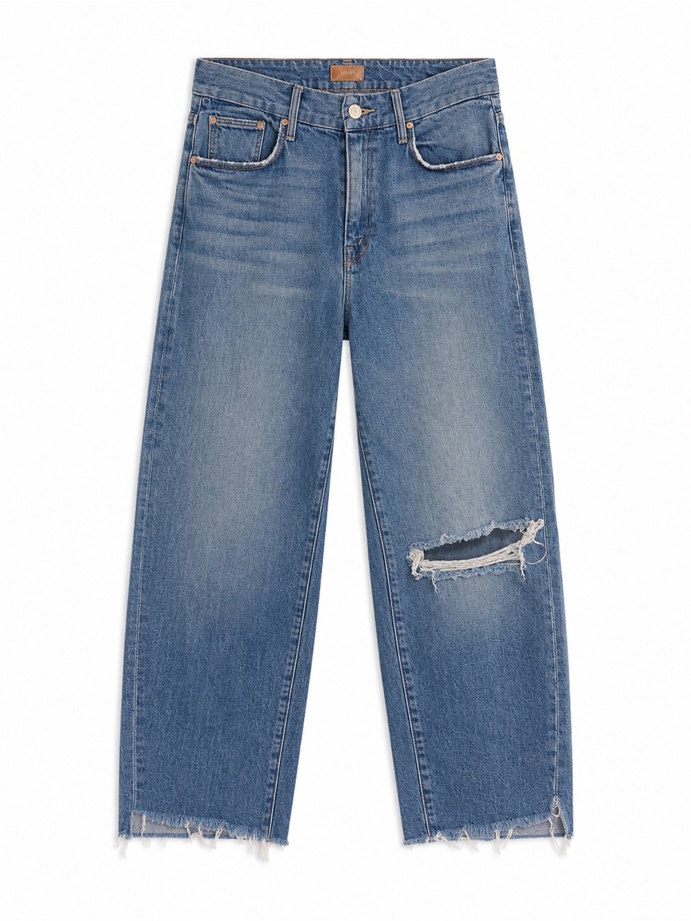 Mother The Looker Ankle Step Fray High-Rise Women's Straight Jeans